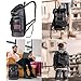 CHAO RAN Leather Laptop Backpack for Men, Vintage Black Work Knapsack Large Travel Waterproof Bags 16inch Laptop For Commute Casual Business(Black)