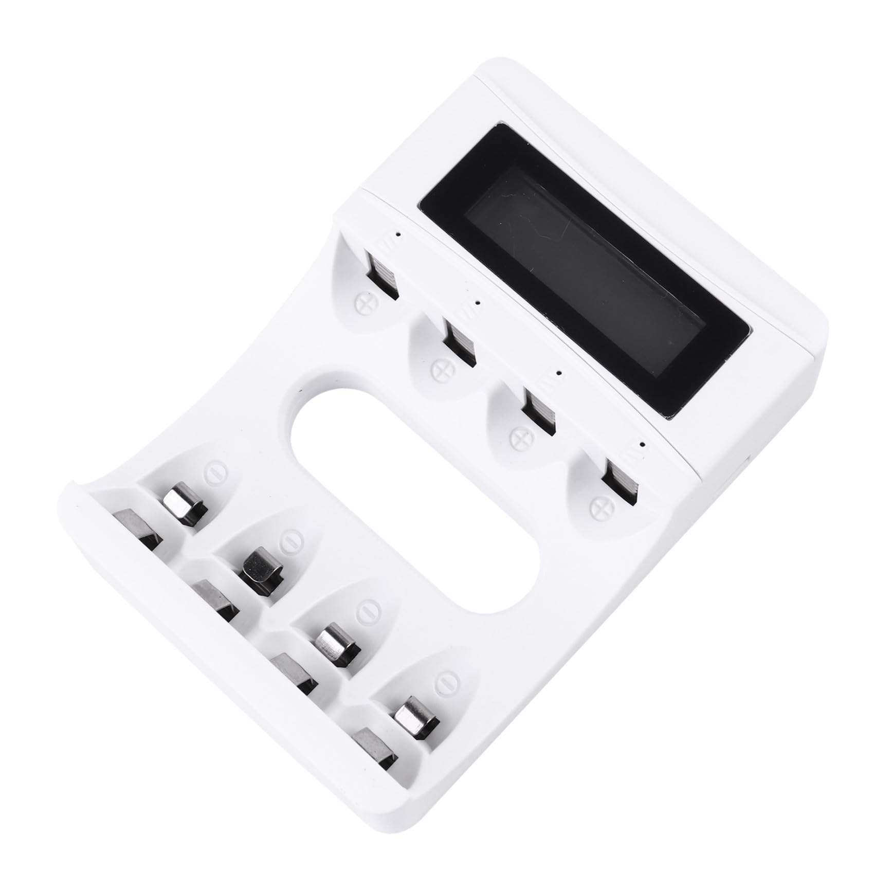 OSALADI 2stücke Lcd Batterie Ladegerät Mit Schlitzen Wiederaufladbarer Akkulader Mit Hochauflösendem Display Für Effizientes Laden Für Verschiedene Akkutypen