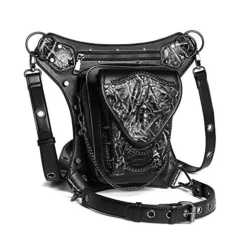 Sac jambe drop pack steampunk avec sangle ajustable et fanny pack