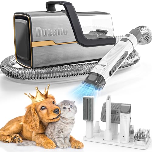 Deluxe-Multi-Functional-Dog-Grooming-Kit-Dog-Hair-Vacuum15KPa-Powerful-Suction-Pet-Grooming-Vacuum-Removes-99-Pet-Hair-Includes-Clippers-Brush-Nail-Trimmer-Grinder-Stainless-Stee