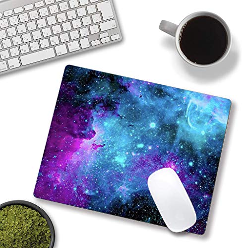 Gaming Mouse Pad,Blue Purple Galaxy Nebula Universe Space Non-Slip Rubber Base Mouse Pads For Computers Laptop Office, 9.5"X7.9"X0.12" Inch(240Mm X 200Mm X 3Mm) #TOP3