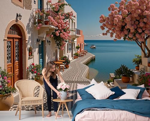 Fresque murale mer Méditerranée pour transformer votre chambre en suite d'hôtel - 3