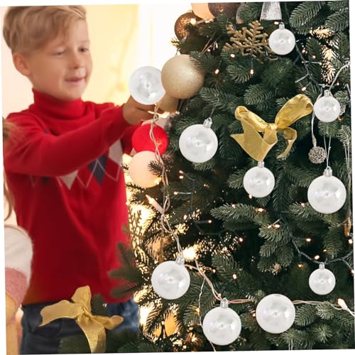 Boules de Noël irisées transparentes légères qui ne cassent pas - 8