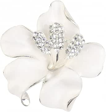 Spilla Da Donna Floreale Con Cristalli - Stile Vintage, Zirconia Cubica, Per Abiti E Accessori - Foto 13