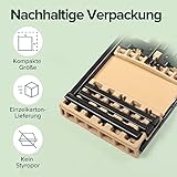 ZINUS Figari Nachhaltiger Plattformbettrahmen aus Bambus und Metall, 31 cm, mit Lamellen-Kopfteil | Stahllattenhalterung | Einfache Montage | 100 x 200 cm | Schönes Finish