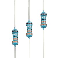 Vista 34 de 100pcs 1 ohm Resistor 1/4w (0.25 W) Resistencia fija de película metálica de tolerancia ±1%, múltiples valores de resistencia opcional