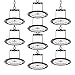 10PCS 200W 20000LM Lámpara Industrial, 6500K Led Iluminación Comercial UFO LED Lámpara Alta Bahía, Ultra Brillante UFO LED Iluminación Focos Led Lámpara de Techo para Fábricas Almacén Aeropuerto