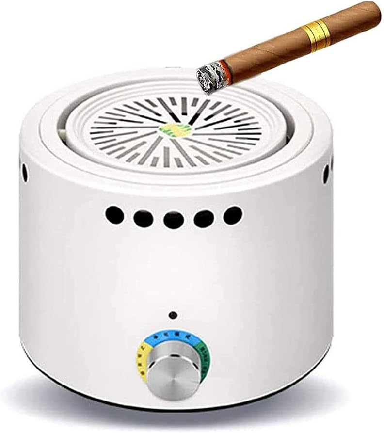 Ashtray with Lid,Intelligent Ashtray Smokeless Ash Tray, Portable Odor Allergies Eliminator for Garbage Bin for Automotive Car, Kitchen, Bedroom