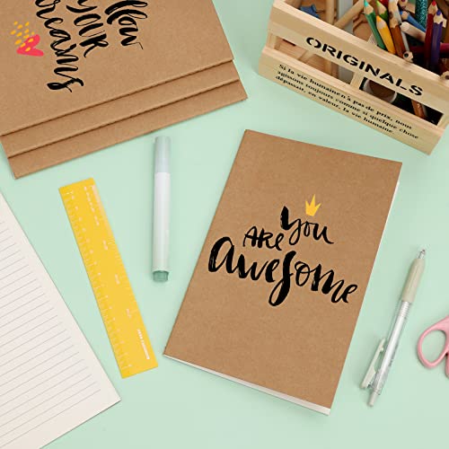 Eoout 16 Pack A5 Lined Journals For Writing, Kraft Notebook Journals For Travelers 8.3X5.5 Inches Size College Ruled Subject Notebooks 30 Sheets/60 Pages For Students And Office Travel Journal Set #TOP4
