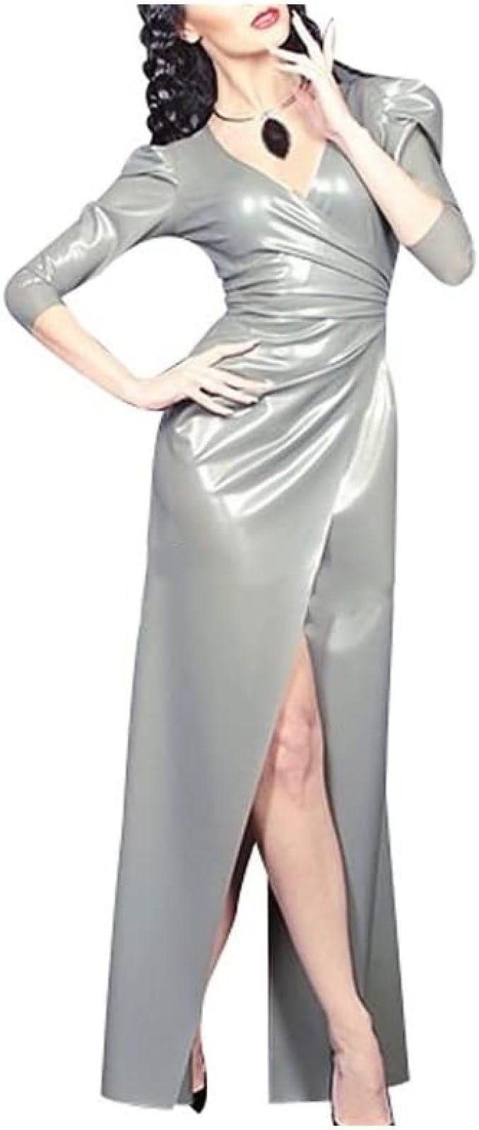 grey latex dress Opal jumpsuit (Grey/silver)