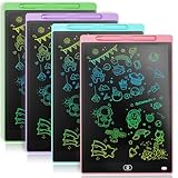 [4 Pack] Genialba LCD Schreibtablett, 8,5 Zoll, buntes Kritzelbrett, Lernspielzeug, Geschenke für 3–8-jährige Mädchen und Jungen, Elektronisches Zeichenpad für Kinder (Pink & Blau & Grün & Lila)