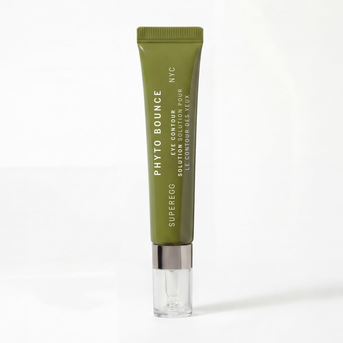 SUPEREGG Phyto Bounce Eye Contour Solution: For vibrancy and restoration. Concentrated solution cream with Tremella Mushroom and Peptides. 15ML / 0.5 FL OZ