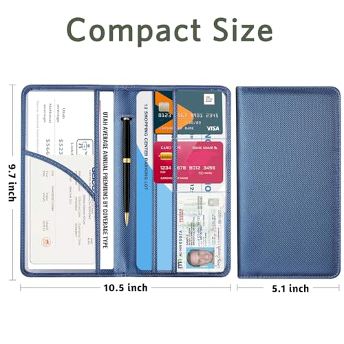 Image of CoBak Car Registration and Insurance Holder | Vehicle Glove Box Organizer, Auto Truck Compartment Document Case with Magnetic Closure for Insurance & Driver License