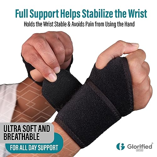 Image of GLORIFIED ORTHOWrist Braces - Wrist Wraps for Pain Relief from Carpal Tunnel, Arthritis, and Tendinitis-Fits Both Right and Left Hands-Compression and Support for Fitness Enthusiasts,Unisex, Neoprene