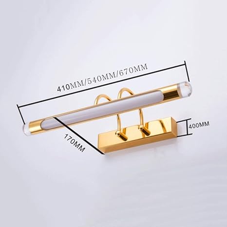 MERTNK Bad Spiegel Lampen Voorlamp Acryl Lampenkap Hardware Licht Lichaam Lamp Hoofd 240 Rotatie Led Energiebesparende Wandverlichting/Warm Light/6W41Cm photo 3