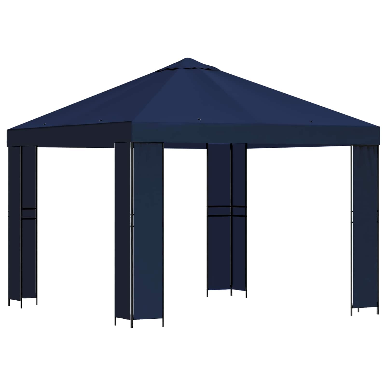 Pawilon 3 x 3 m niebieski poliester stal