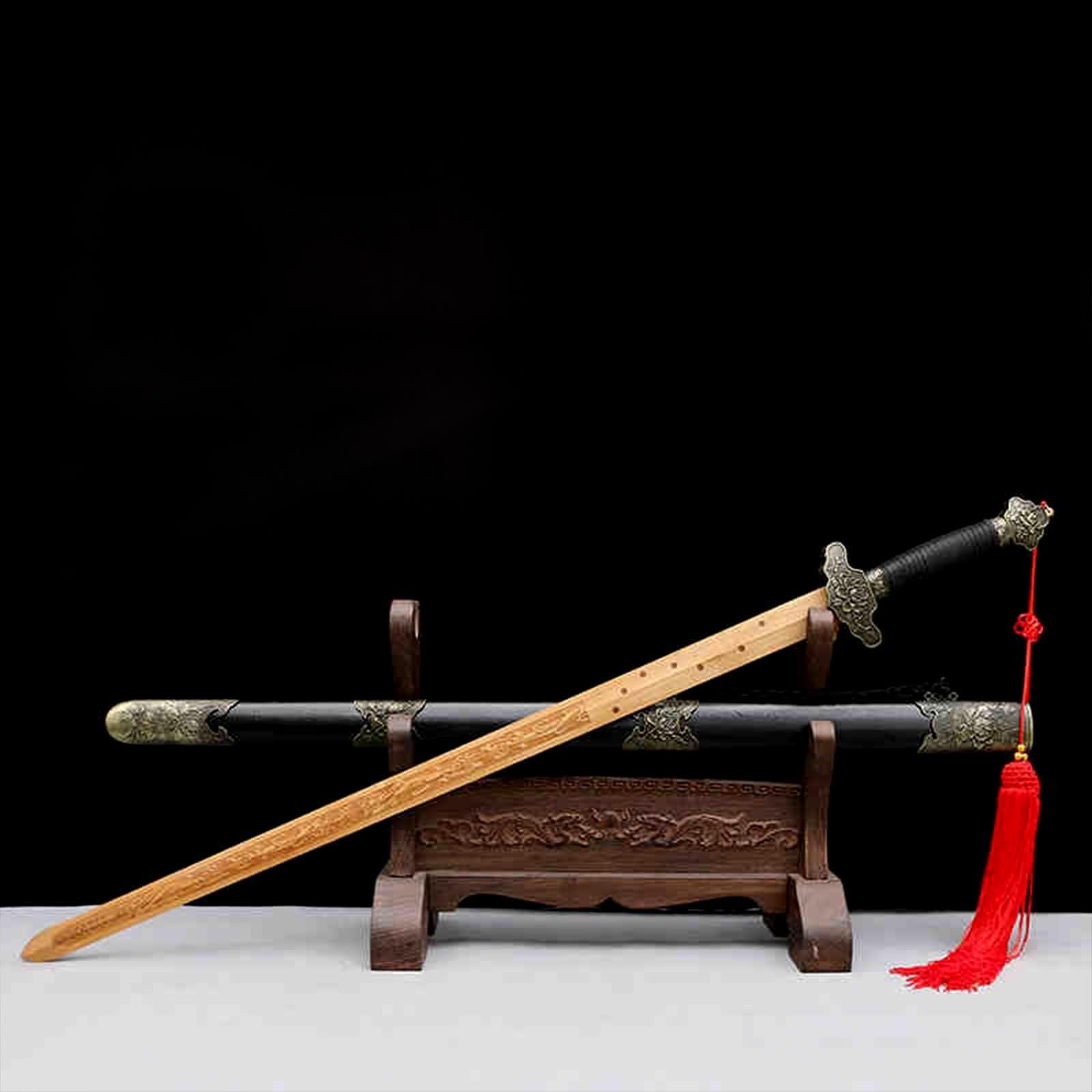 102cm Espadas Chinas de Madera,Espada de Tai chi de bambú Natural,bokken Hecho a Mano para Entrenamiento de Artes Marciales,exhibición,Cosplay,Accesorios,Regalos