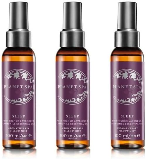 Planet Spa Aromatherapy Pillow Mist with Lavender and Chamomile Essential Oils, 100ml, Pack of 3