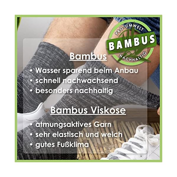 gigando 4 Paar Outdoor Thermosocken Bambus für Damen & Herren, warm und atmungsaktiv – Bild 4