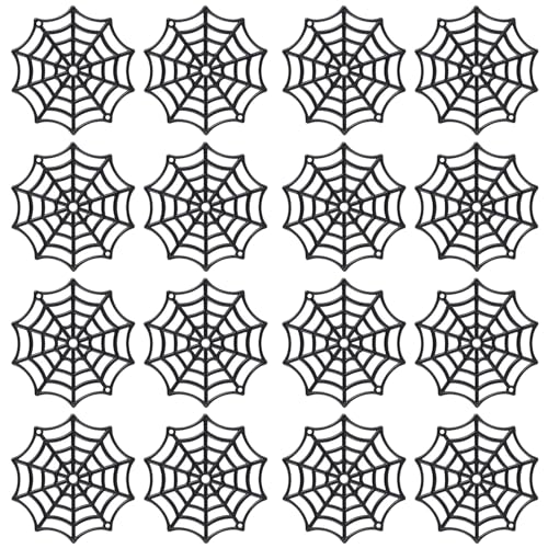 MUELODSIC Telarañas de Plástico Negras para Halloween 200 Piezas Decoraciones Espeluznantes para Interiores y Exteriores Red Artificial Reutilizable para Fiesta y Manualidades