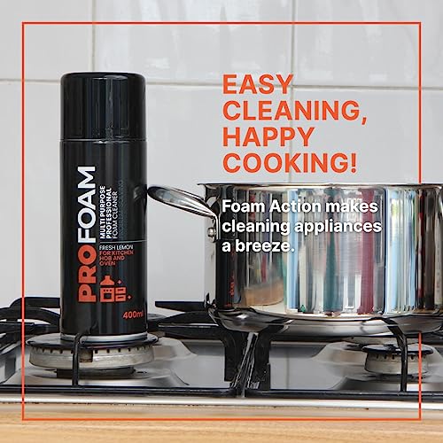 Profoam Oven, Grill & Barbecue Cleaner, Heavy Duty Oven Cleaner & Degreaser, Removes Baked On Food and Burnt-In Grease Fast, (400ml) Foam Spray, Made In The UK - Image 3