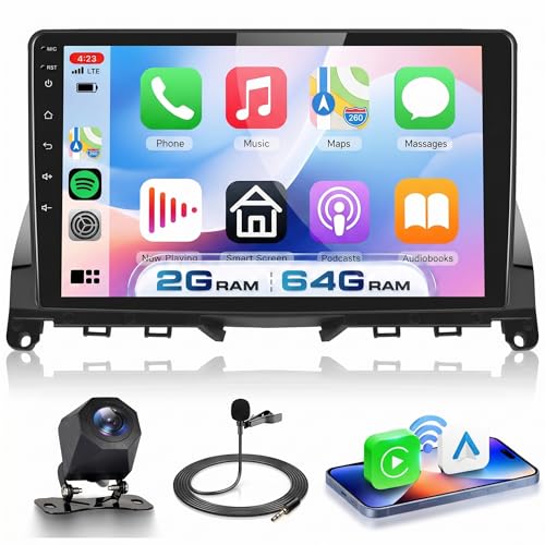 Autoradio Android 15 Mercedes Benz W204 S204 Écran Tactile 9 Pouces