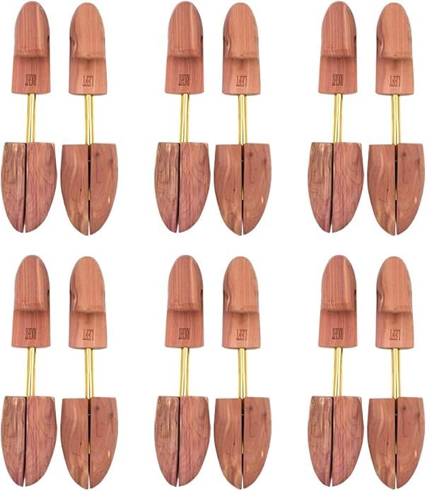 DEPABABA Cedar Shoe Trees for Men, Adjustable Wood Shoe Tree with Split Toe, Wooden Shoe Stretcher...