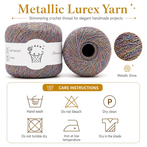 Image of 80g Sparkle Silver Lurex Thread Shining Yarn, Metallic Crochet Thread Yarn for Crocheting, Sparkle Metallic for Knitting Clothes, Car Charm, Keychain Charm(Neon)
