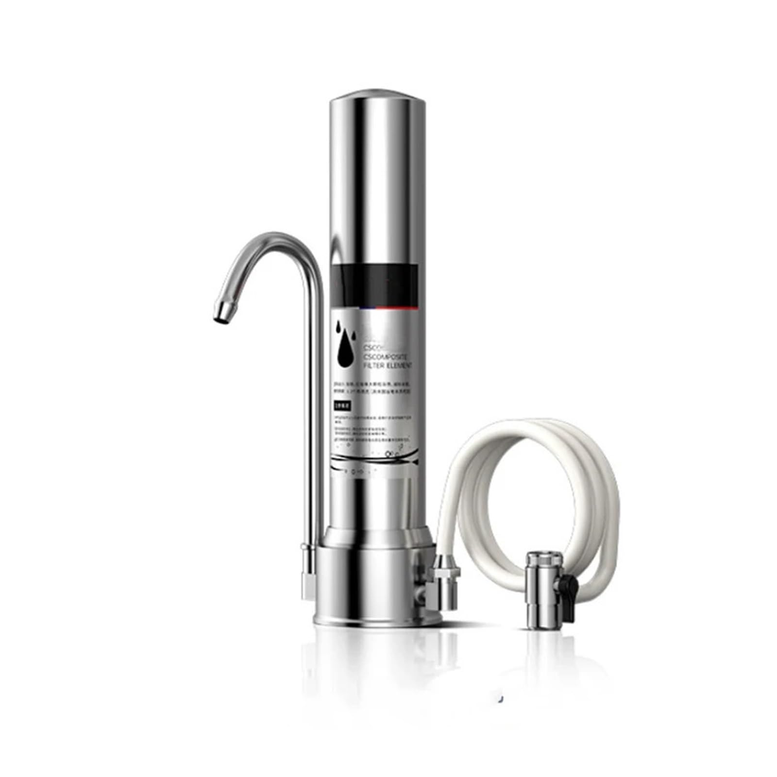 Kitchen Under Sink Drinking Water Filter Purifier Stainless Steel 0.01um Filtration System With Faucet
