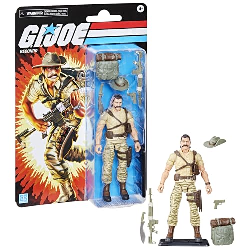 G.I. Joe Classified Series Retro Cardback Recondo Figurine de collection 15,2 cm avec 7 accessoires