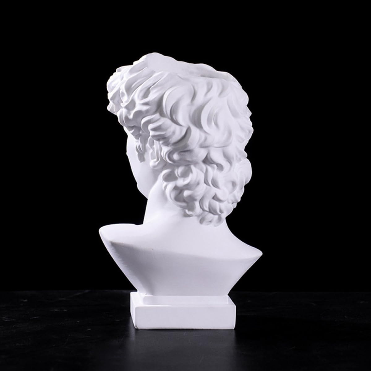 Operitacx Vase Bureau en Décoration et pour Rangement Maquillage Pinceaux de à Composition Résine Blanche 25cm Style Artistique pour Balcon et Salon
