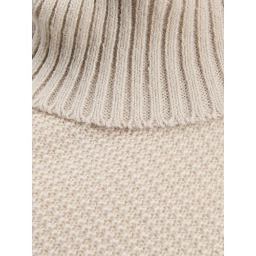 Jack & Jones Mens Roy Knit Roll Neck, Moonbeam, M