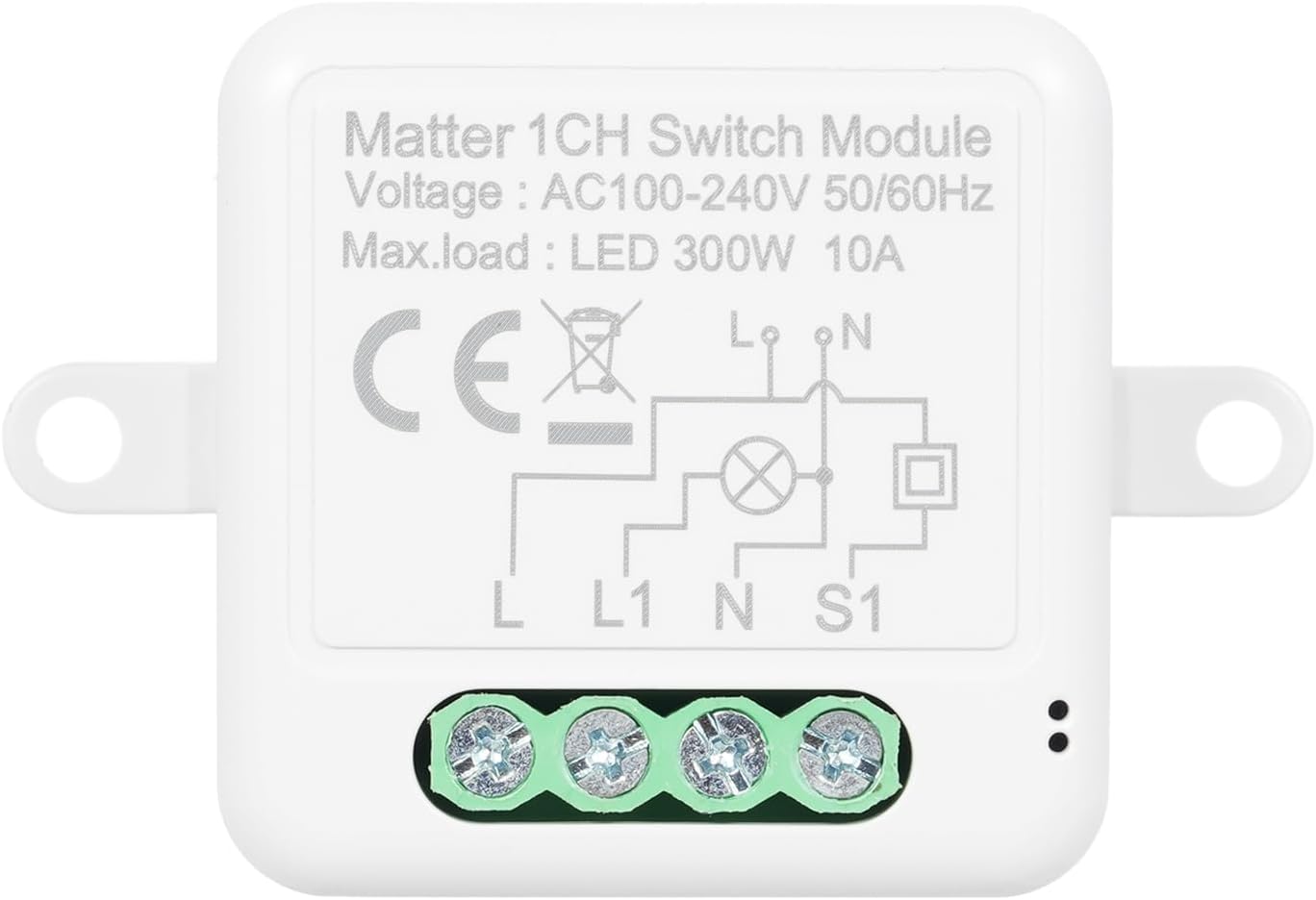 1CH Matter Mini Smart WiFi Switch Module DIY Smart Relay Switch Module 10A Switch for Smart Home Automation Compatible with Home Pod//Assistant/
