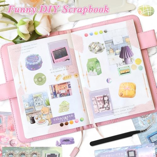 Image of 800Pcs Cute Scrapbook Stickers Travel Y2k Japanese Sticker Book for Adult Kawaii Korean Stickers for Journaling Heisei Retro Aesthetic Sticker Manga Style Decor for DIY Craft Junk Journal Gifts Memory