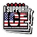 (Pack of 3) 3 Inches I Support ICE Officers American Flag Sticker, Us Immigration Waterproof Vinyl Stickers for Laptop Water Bottle Tumbler Phone Notebook Car