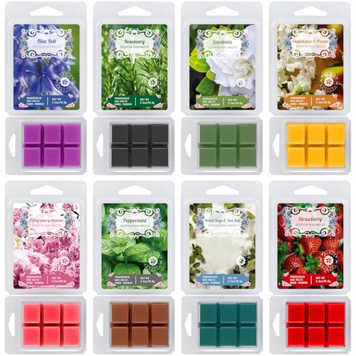 Image of 8 Natural Soy Wax fire-Free Aromatherapy Cube Gift Box, containing 8 Kinds of fragrances Such as bluebells, are Safe and Pleasant, Helping You Create Aromatic Space.