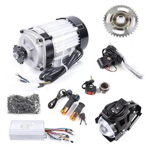 Electric Tricycle Brushless Motor Kit W/Led Display, 48v 500w 3-Wheel Bike E-Tricycle Brushless Motor, Electric Tricycle Conversion Kit with Motor Controller for Tricycle/Rickshaw