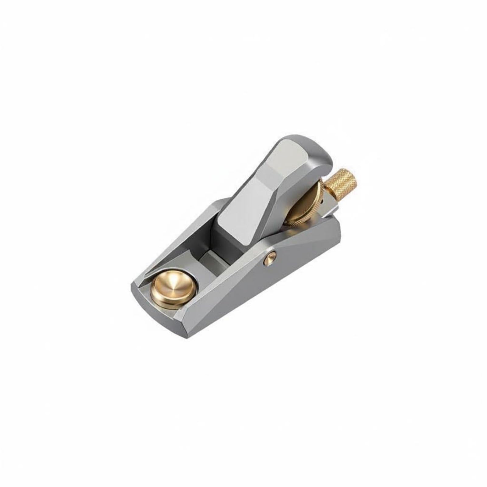 Baoblaze Cepillo de Carpintería Mini Avión de Mano Cepillo de Banco Cepillo Bajo Ángulo Herramienta Manual de Aluminio para Corte Suave Control de Pulido de, Plata