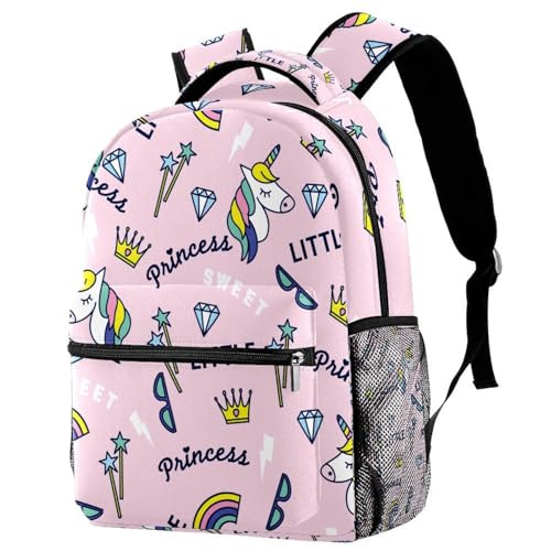 Mochila de unicornio y flamencos perfecta para ir a la universidad o excursiones urbanas