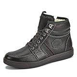 Echtes Leder Jomos Air Comfort 321702 379 2094 Herren Schnürschuh aus Glattleder Lammfellfutter Weite H, Groesse 44, braun