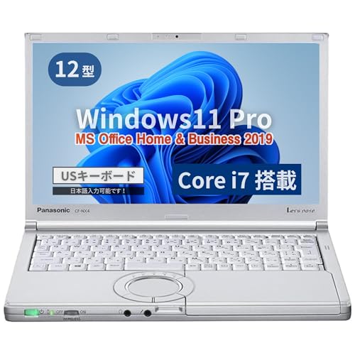 【整備済み品】Let's note ノートPC CF-NX4 /12型/Core i7-5500U/Win11 Pro/MS Office H&B 2019 /wajunのWIFI/Bluetooth/HDMI/USキーボード/8GB/512GB SSD