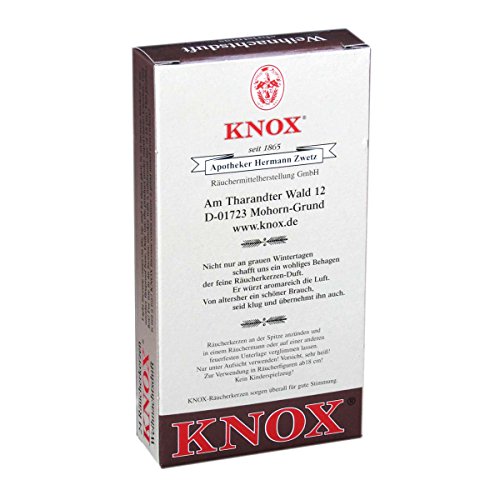 KNOX Christmas Scented Incense Cones, 24 Pack, Made in Germany