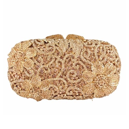 Image of Luxury Crystal Clutch Purse for Women Rhinestone Handbag Formal Party Evening Bag Sparkly Bridal Flower Purse