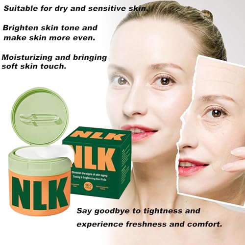 Image of Korean-Inspired Skincare Toner Pads - Anti-Aging Care for Fine Lines, Wrinkles & Dark Spots - Hydrating Facial Pads with Snail Mucin, Niacinamide & Centella - 100 Count