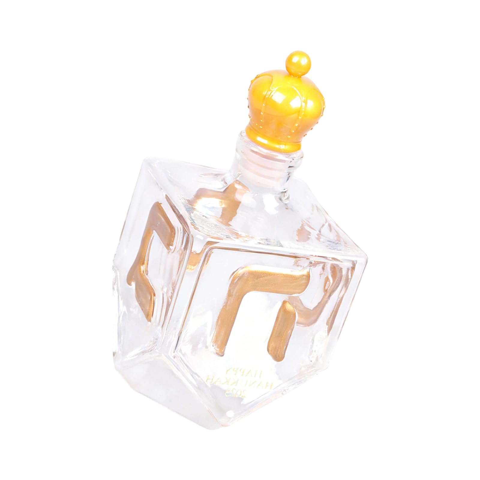 Piceioep Artistic Bottle Featuring Gold Hebrew Symbols Ideal for Holiday Decoration Artistic Bottle Featuring Gold Hebrew Symbols Ideal for Holiday Decoration