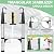DEZEX Telescoping Ladders 8.5 FT Aluminum Ladder - One-Button Retraction Collapsible Telescopic Ladder for Home,RV,Attic & Loft, Lasts 330 LBS with 2 Triangle Stabilizers