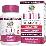 MaryRuth Organics Biotin Gummies | Sugar Free | Vegan | Non-GMO | 2,500 mcg Biotin Supplement | Hair Skin and Nails Vitamins | Hair Growth Vitamins | Hair Growth Supplement | 60 Count