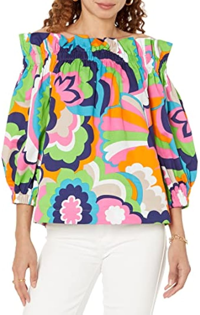 Trina Turk Women's Off The Shoulder Floral Top