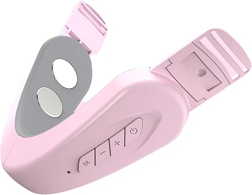 Miniatura 4 de Dispositivo de elevación de doble barbilla, cinturón eléctrico en V, tamaño compacto, efecto ergonómico de microcorriente para apretar tu cara (rosa)