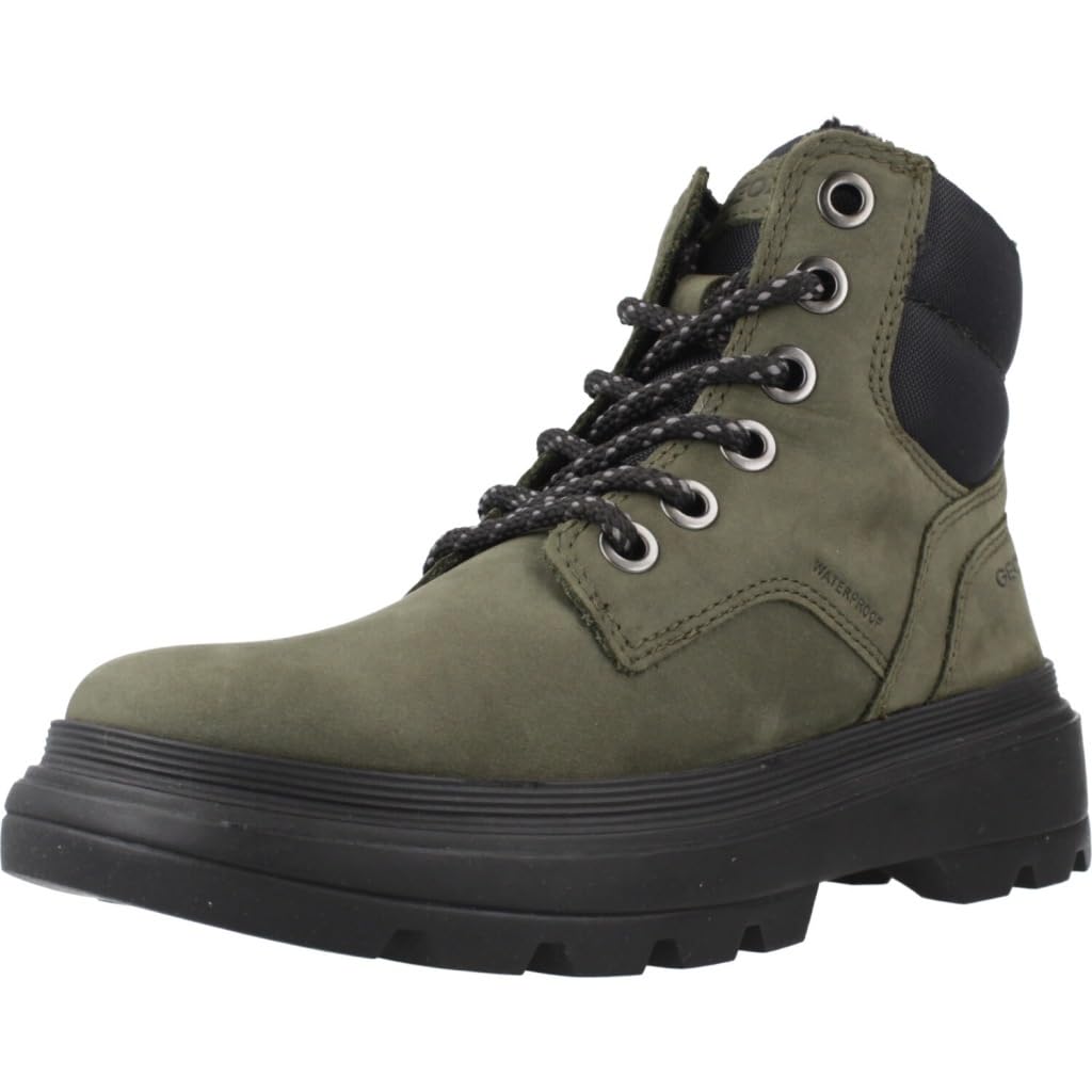 Geox J KIDDARTAH BOY WPF, Ankle Boot, DK GREEN/BLACK,